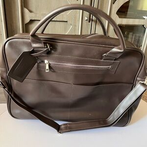 Elegant Brown Leather Men's Bag